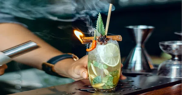 Đến TP.HCM thưởng thức cocktail phở khói lửa độc đáo